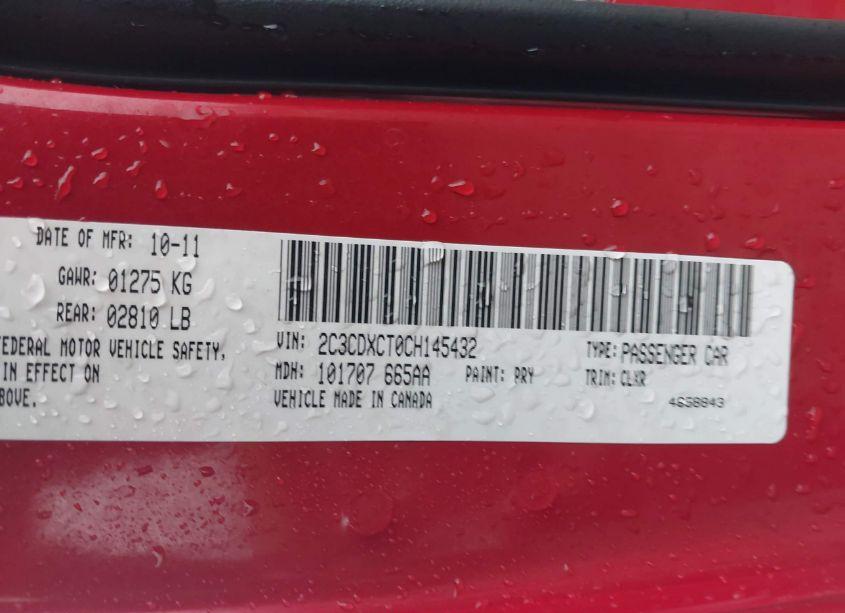 Photo 9 of 2012 Dodge Charger R/T (VIN 2C3CDXCT0CH145432)