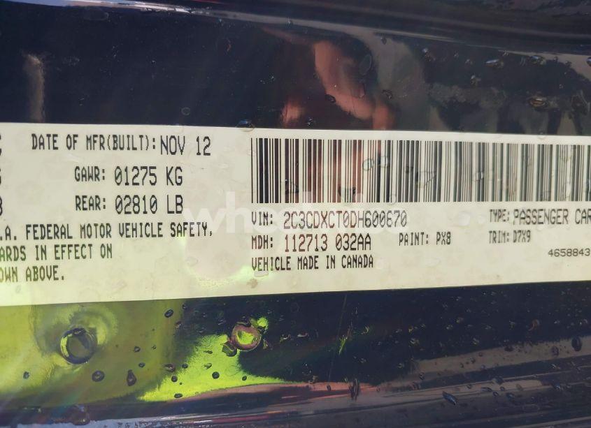 Photo 9 of 2013 Dodge Charger R/T (VIN 2C3CDXCT0DH600670)