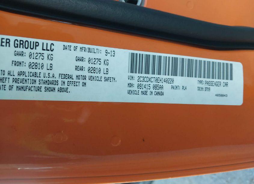 Photo 9 of 2014 Dodge Charger R/T (VIN 2C3CDXCT0EH140220)