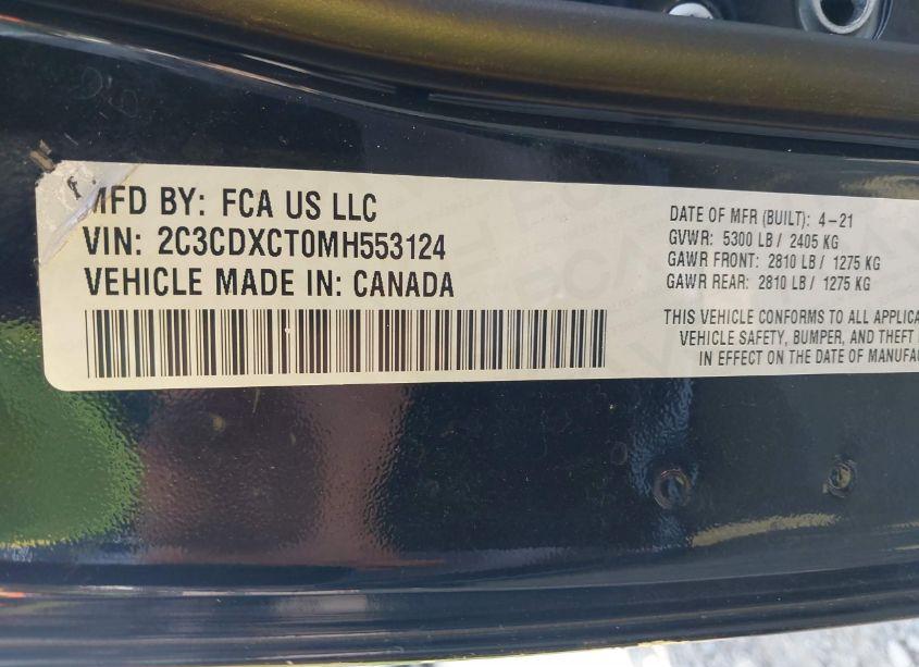 Photo 9 of 2021 Dodge Charger R/T RWD (VIN 2C3CDXCT0MH553124)