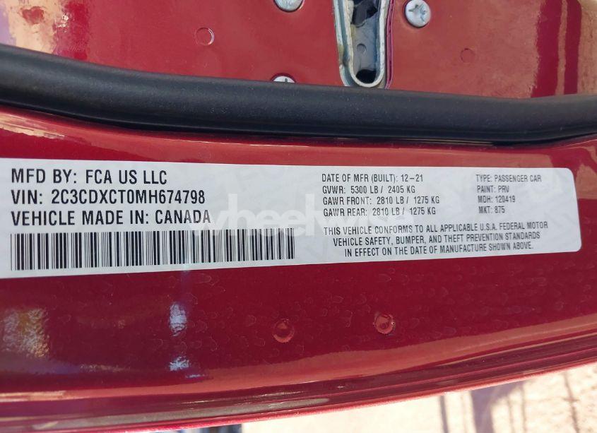 Photo 9 of 2021 Dodge Charger R/T RWD (VIN 2C3CDXCT0MH674798)