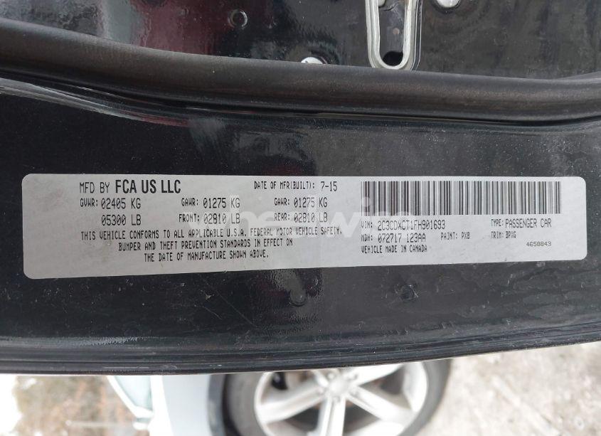 Photo 9 of 2015 Dodge Charger R/T (VIN 2C3CDXCT1FH901693)