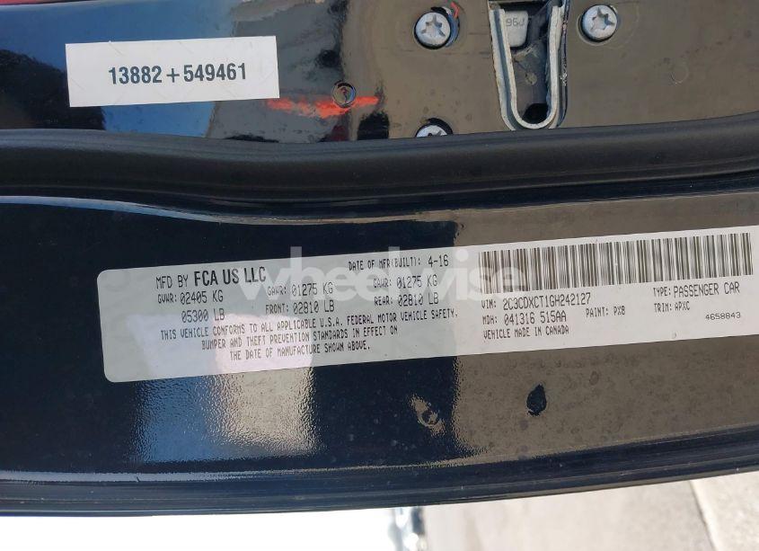 Photo 9 of 2016 Dodge Charger R/T (VIN 2C3CDXCT1GH242127)