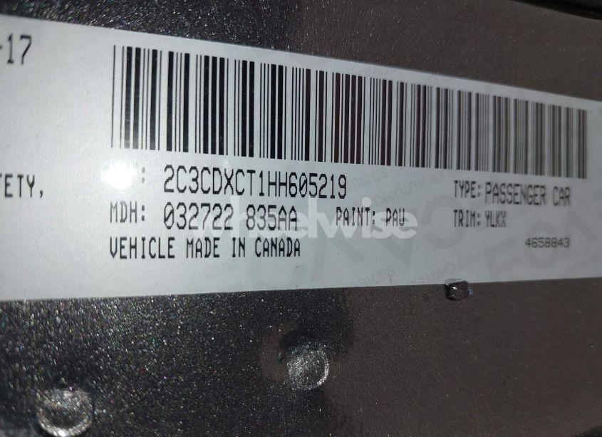 Photo 9 of 2017 Dodge Charger DAYTONA 340 RWD (VIN 2C3CDXCT1HH605219)