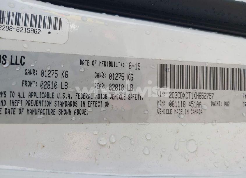 Photo 9 of 2019 Dodge Charger R/T RWD (VIN 2C3CDXCT1KH652757)