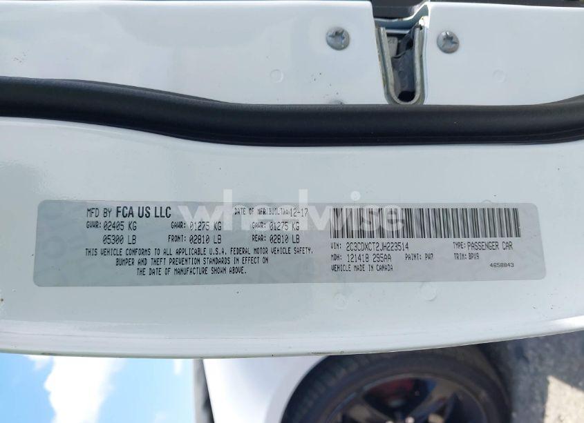 Photo 9 of 2018 Dodge Charger R/T RWD (VIN 2C3CDXCT2JH223514)