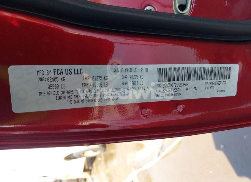 Photo 9 of 2018 Dodge Charger R/T RWD (VIN 2C3CDXCT2JH233962)