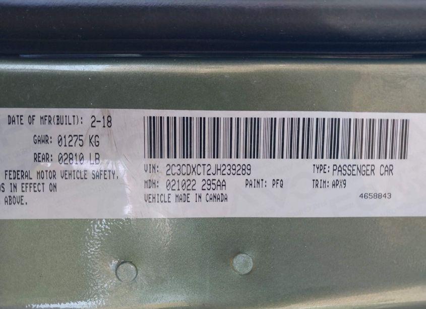 Photo 9 of 2018 Dodge Charger R/T RWD (VIN 2C3CDXCT2JH239289)