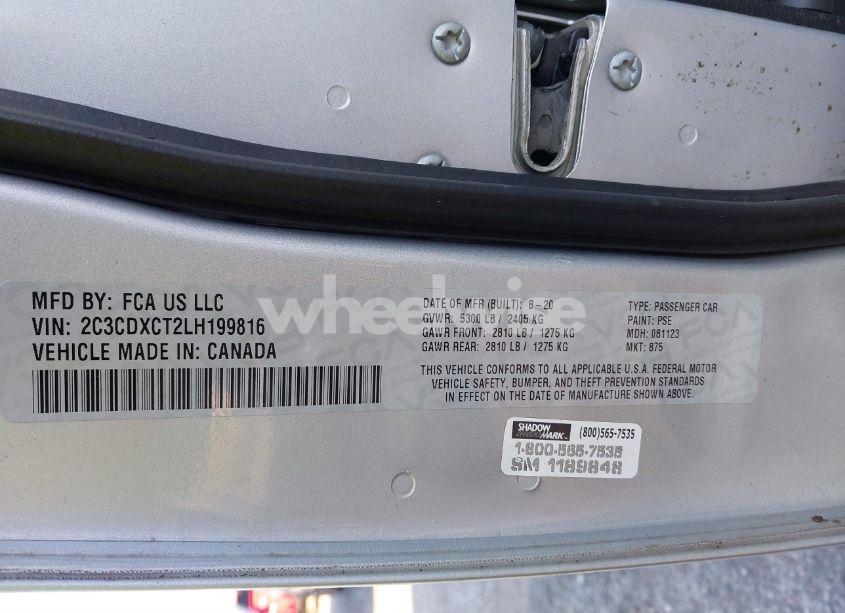 Photo 9 of 2020 Dodge Charger R/T RWD (VIN 2C3CDXCT2LH199816)