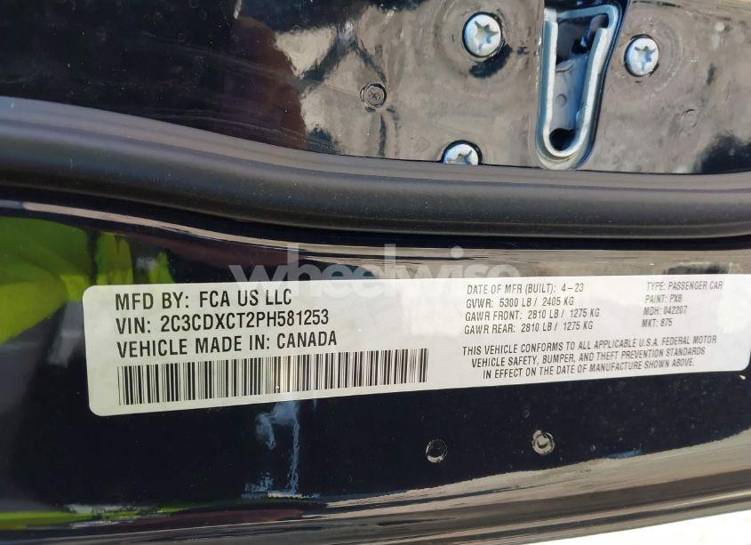 Photo 9 of 2023 Dodge Charger R/T (VIN 2C3CDXCT2PH581253)