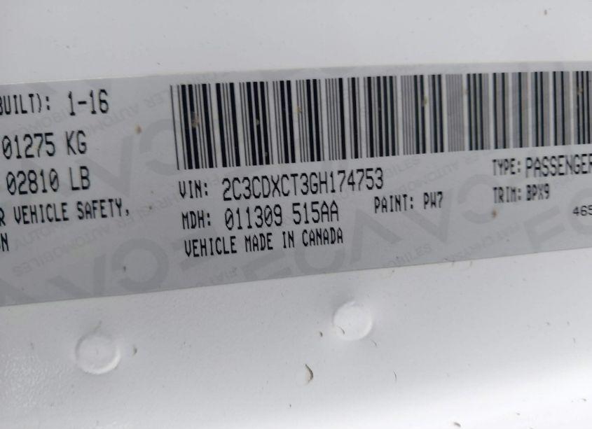 Photo 9 of 2016 Dodge Charger R/T (VIN 2C3CDXCT3GH174753)