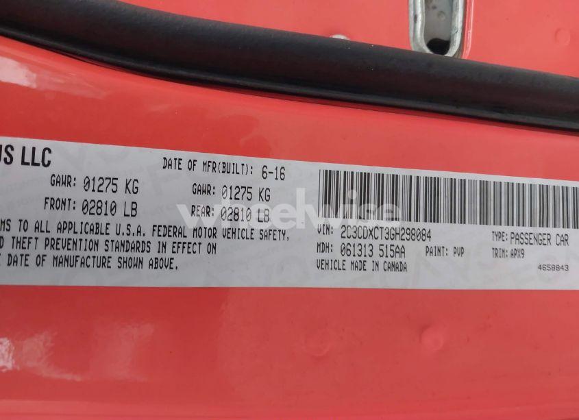 Photo 9 of 2016 Dodge Charger R/T (VIN 2C3CDXCT3GH298084)