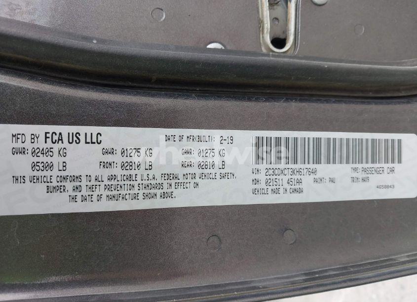 Photo 9 of 2019 Dodge Charger R/T RWD (VIN 2C3CDXCT3KH617640)