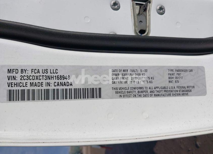 Photo 9 of 2022 Dodge Charger R/T (VIN 2C3CDXCT3NH168948)