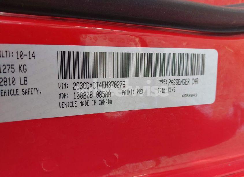 Photo 9 of 2014 Dodge Charger ROAD/TRACK (VIN 2C3CDXCT4EH370276)