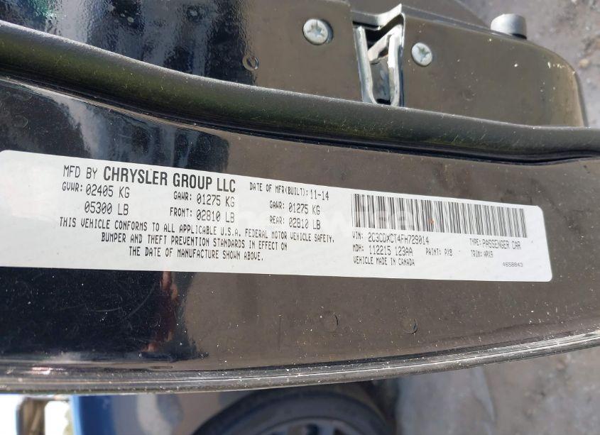 Photo 9 of 2015 Dodge Charger R/T (VIN 2C3CDXCT4FH729014)