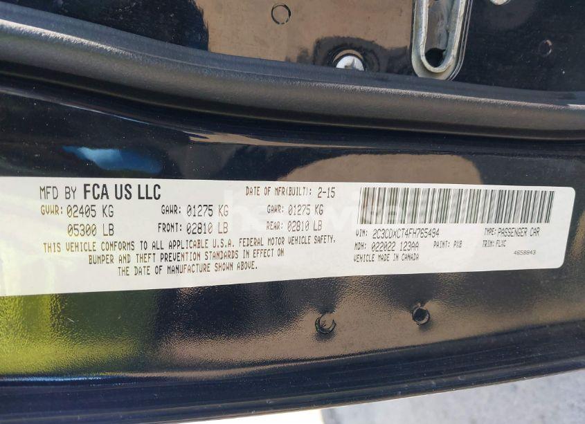 Photo 9 of 2015 Dodge Charger ROAD/TRACK (VIN 2C3CDXCT4FH765494)