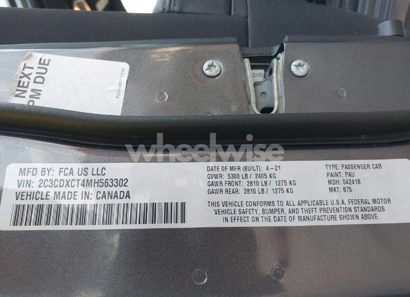 Photo 9 of 2021 Dodge Charger R/T RWD (VIN 2C3CDXCT4MH563302)