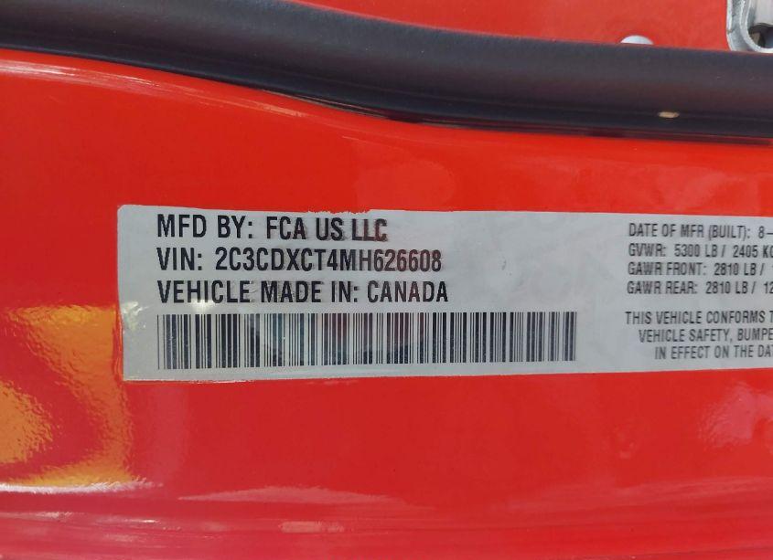 Photo 9 of 2021 Dodge Charger R/T RWD (VIN 2C3CDXCT4MH626608)