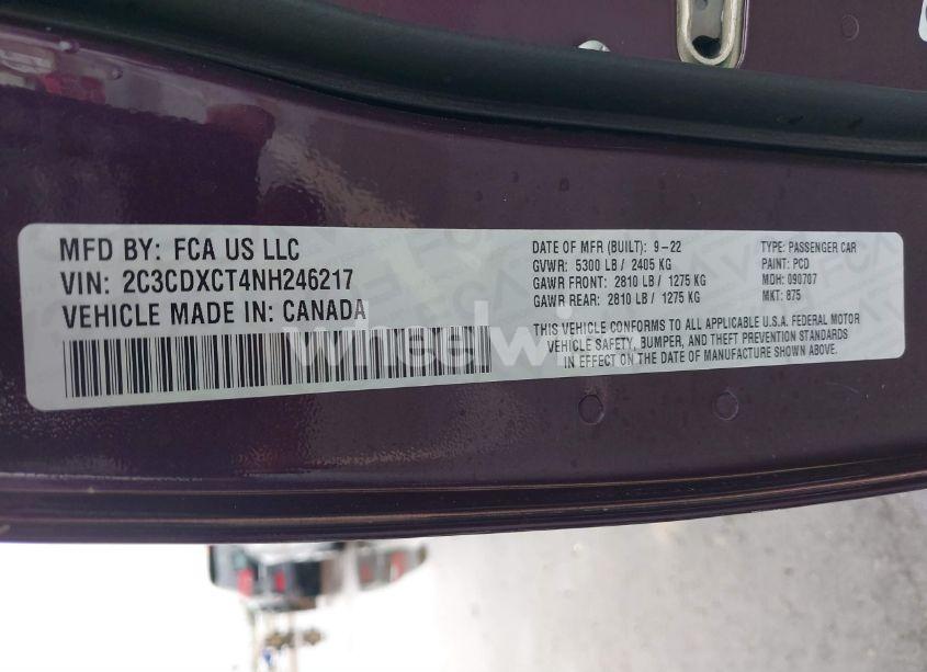 Photo 9 of 2022 Dodge Charger R/T (VIN 2C3CDXCT4NH246217)