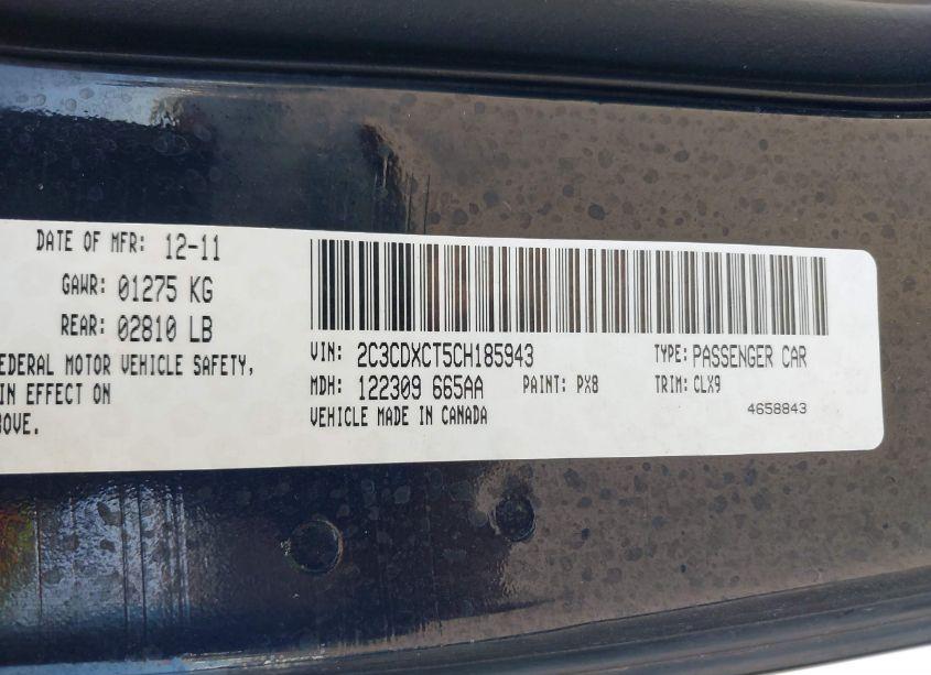 Photo 9 of 2012 Dodge Charger R/T (VIN 2C3CDXCT5CH185943)