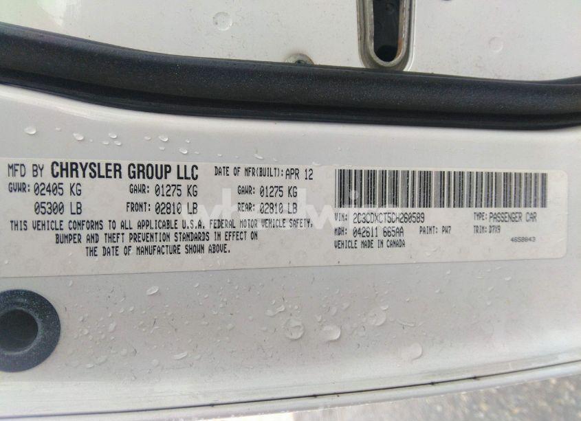 Photo 9 of 2012 Dodge Charger R/T (VIN 2C3CDXCT5CH260589)