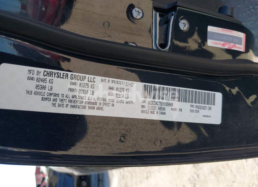 Photo 9 of 2014 Dodge Charger R/T (VIN 2C3CDXCT5EH189008)