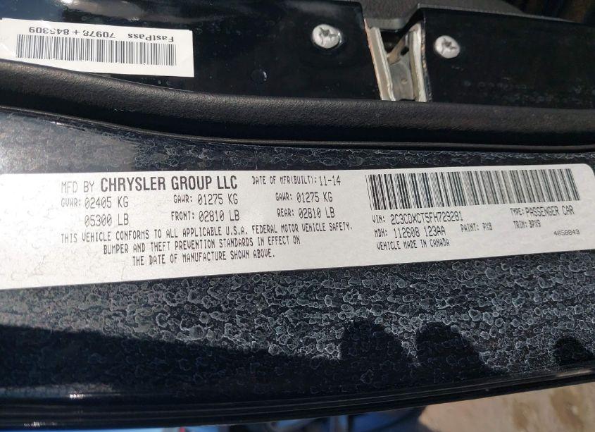 Photo 9 of 2015 Dodge Charger R/T (VIN 2C3CDXCT5FH729281)