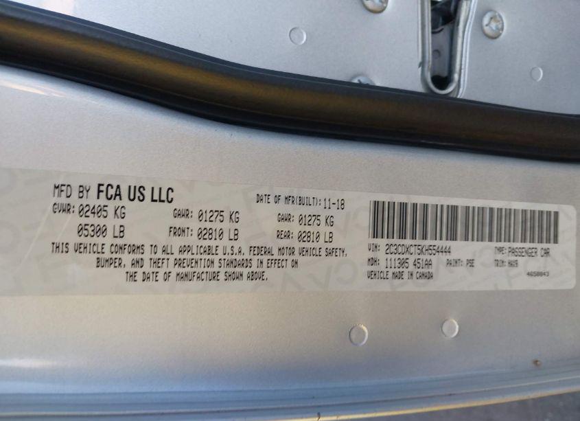 Photo 9 of 2019 Dodge Charger R/T RWD (VIN 2C3CDXCT5KH554444)