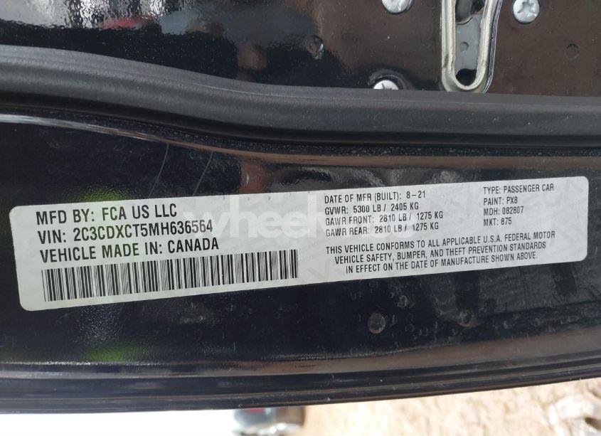 Photo 9 of 2021 Dodge Charger R/T RWD (VIN 2C3CDXCT5MH636564)