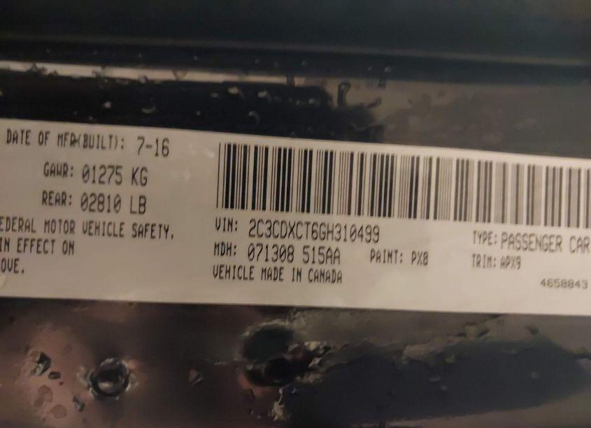 Photo 9 of 2016 Dodge Charger R/T (VIN 2C3CDXCT6GH310499)