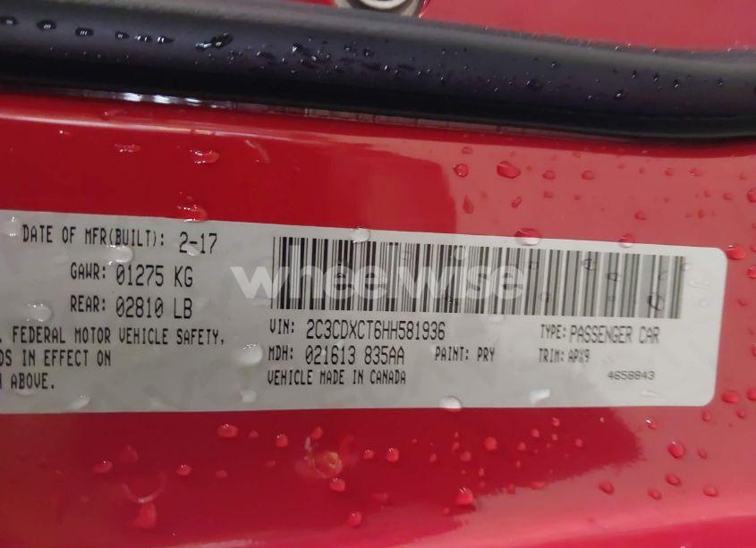 Photo 9 of 2017 Dodge Charger R/T RWD (VIN 2C3CDXCT6HH581936)