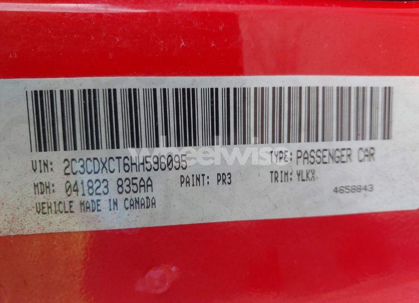 Photo 9 of 2017 Dodge Charger DAYTONA 340 RWD (VIN 2C3CDXCT6HH596095)