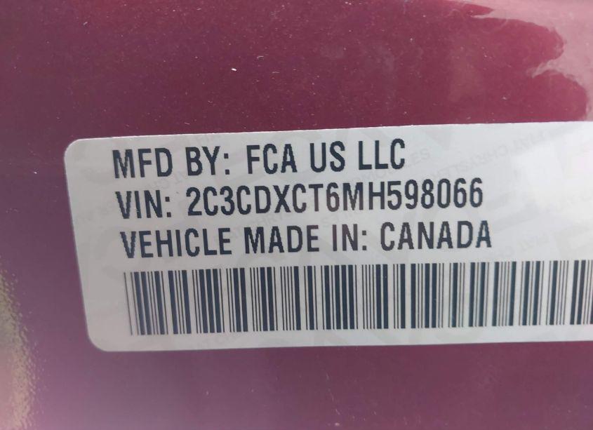 Photo 9 of 2021 Dodge Charger R/T RWD (VIN 2C3CDXCT6MH598066)