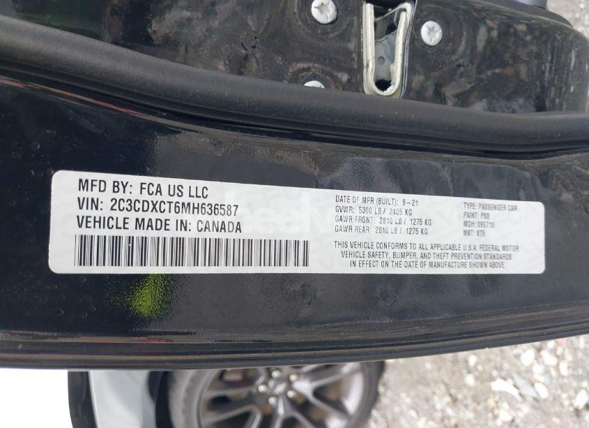 Photo 9 of 2021 Dodge Charger R/T RWD (VIN 2C3CDXCT6MH636587)