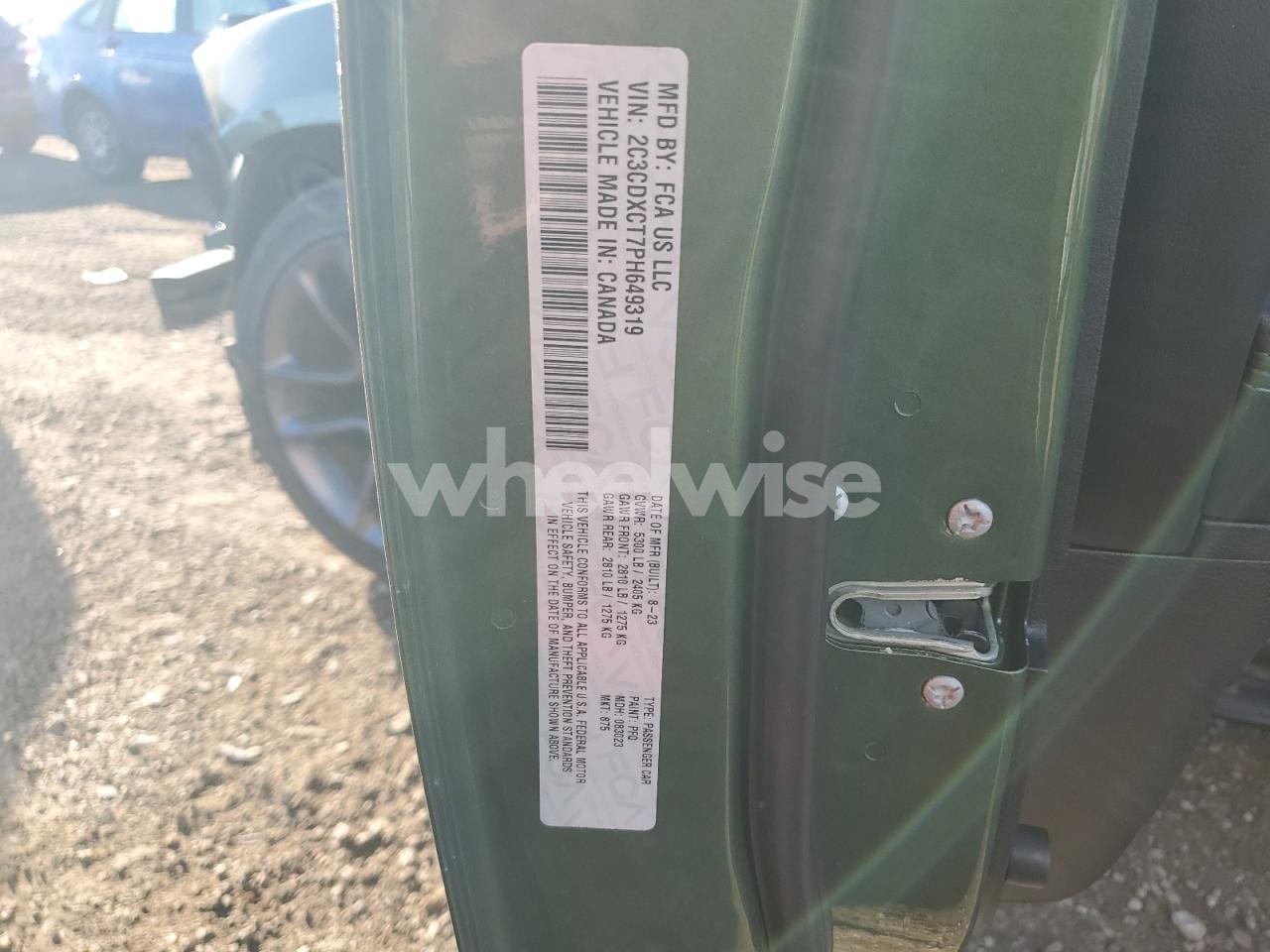 Photo 12 of 2023 DODGE CHARGER R/T (VIN 2C3CDXCT7PH649319)