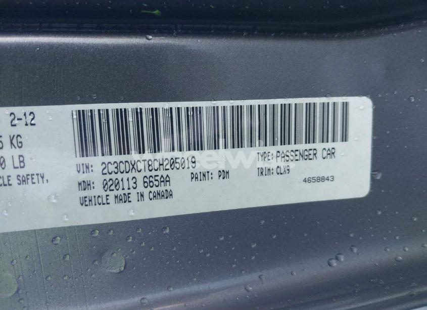 Photo 9 of 2012 Dodge Charger R/T (VIN 2C3CDXCT8CH205019)