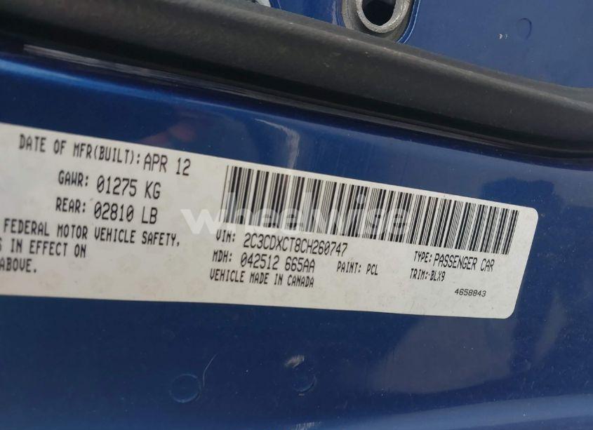 Photo 9 of 2012 Dodge Charger R/T (VIN 2C3CDXCT8CH260747)