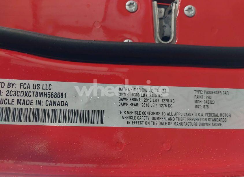 Photo 9 of 2021 Dodge Charger R/T RWD (VIN 2C3CDXCT8MH568681)