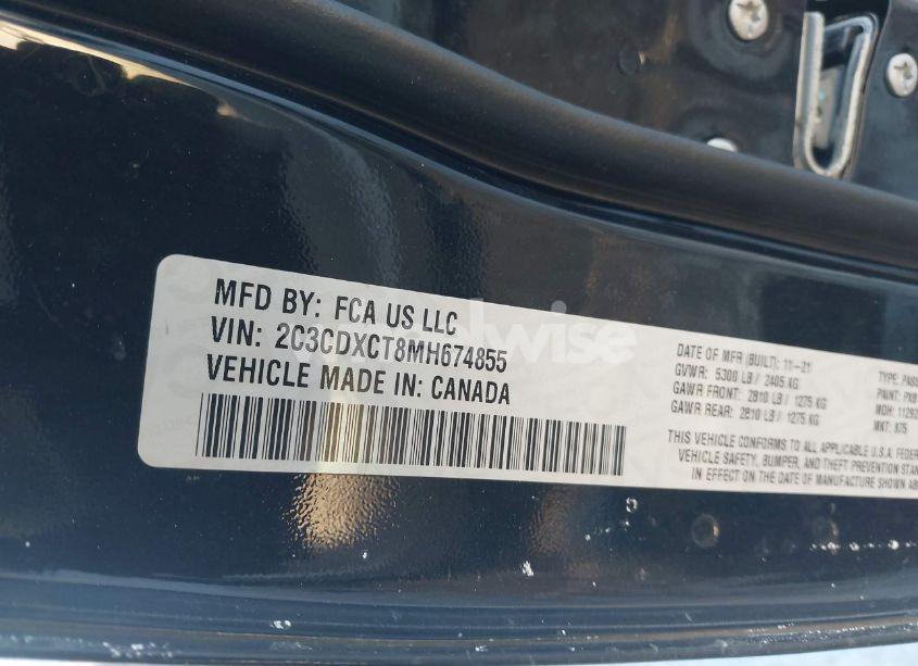 Photo 9 of 2021 Dodge Charger R/T RWD (VIN 2C3CDXCT8MH674855)