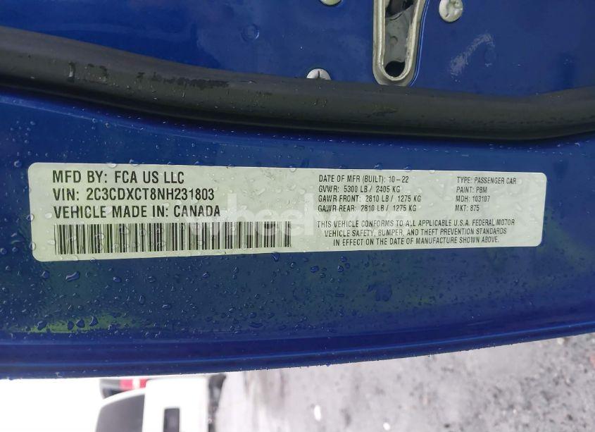 Photo 9 of 2022 Dodge Charger R/T (VIN 2C3CDXCT8NH231803)