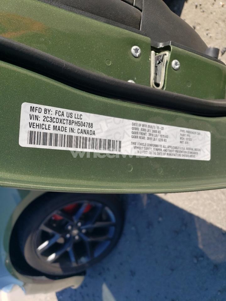 Photo 13 of 2023 DODGE CHARGER R/T (VIN 2C3CDXCT8PH504788)