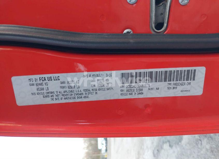 Photo 9 of 2016 Dodge Charger R/T (VIN 2C3CDXCT9GH319178)