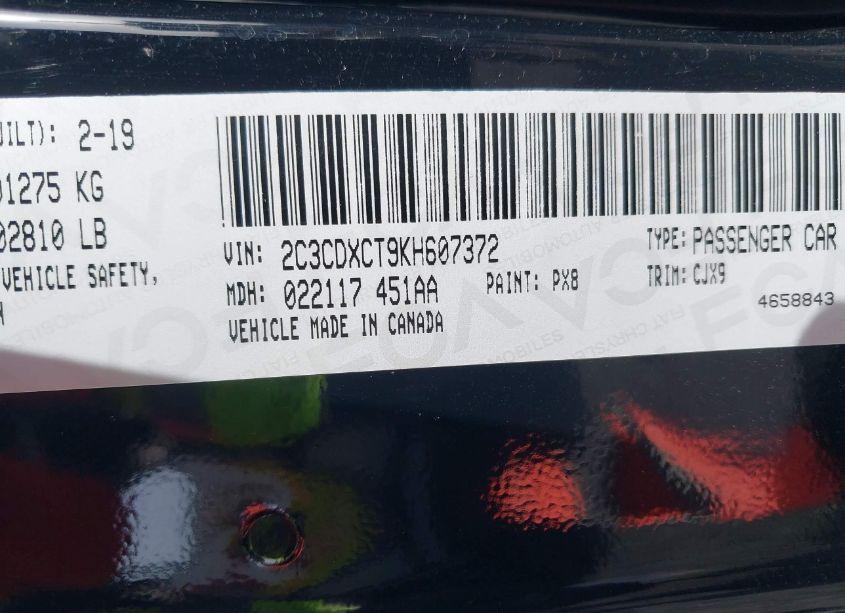 Photo 9 of 2019 Dodge Charger R/T RWD (VIN 2C3CDXCT9KH607372)