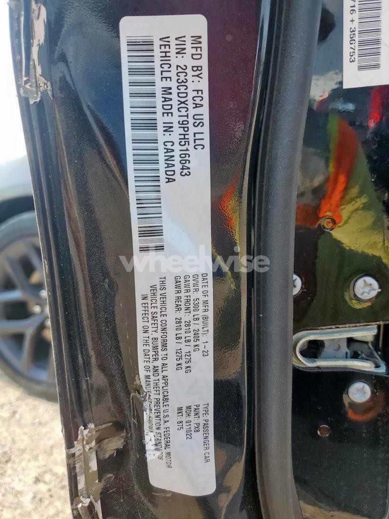 Photo 13 of 2023 DODGE CHARGER R/T (VIN 2C3CDXCT9PH516643)