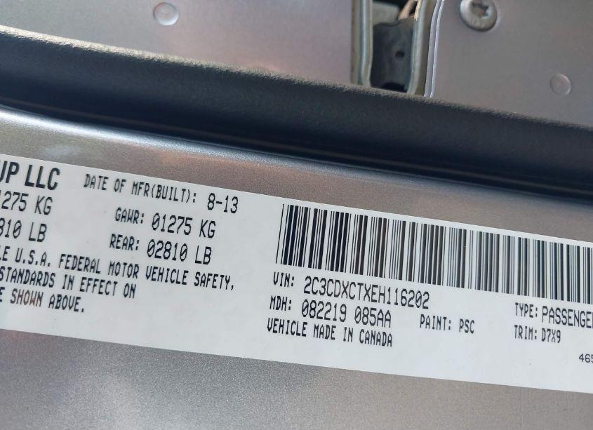 Photo 9 of 2014 Dodge Charger R/T (VIN 2C3CDXCTXEH116202)