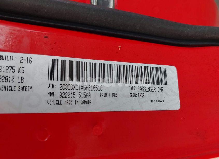 Photo 9 of 2016 Dodge Charger R/T (VIN 2C3CDXCTXGH210518)