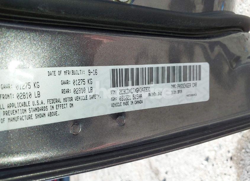 Photo 9 of 2016 Dodge Charger R/T (VIN 2C3CDXCTXGH347331)