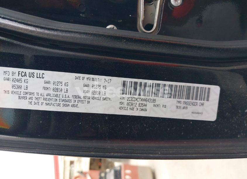 Photo 9 of 2017 Dodge Charger R/T RWD (VIN 2C3CDXCTXHH643189)