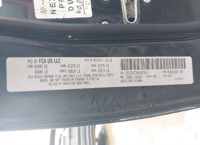 Photo 9 of 2019 Dodge Charger R/T RWD (VIN 2C3CDXCTXKH527014)